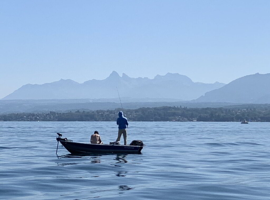 Fishing on Lake Geneva - Copyright Domaine Les Cedres du Leman