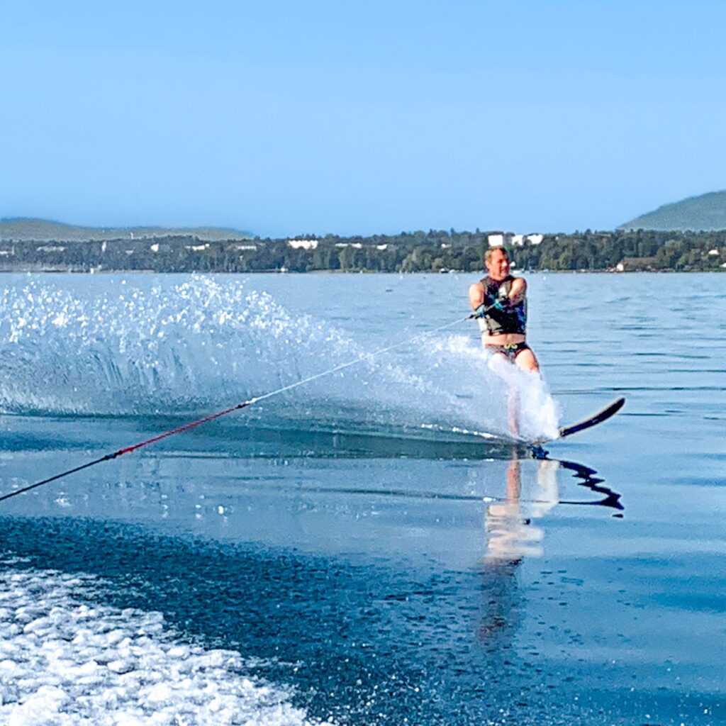 Waterskying on Lake Geneva - Domaine Les Cedres du Leman